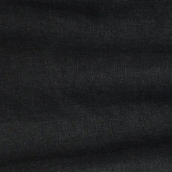 Linen fabric black 200 g/m²