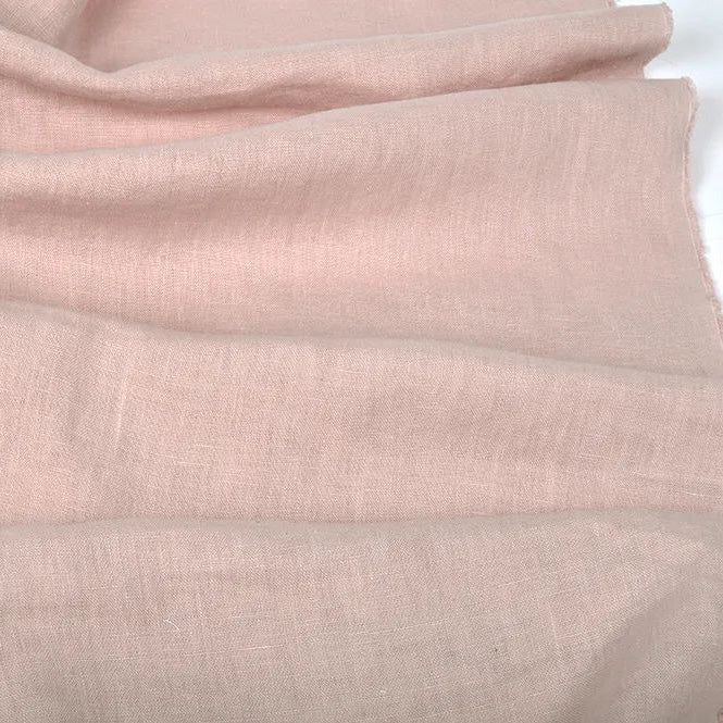 Linen fabric light pink 200 g/m²
