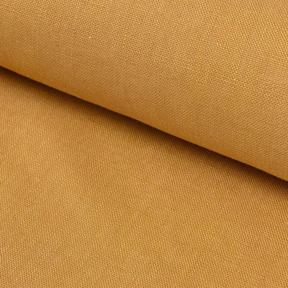 Linen fabric mustard 200 g/m²