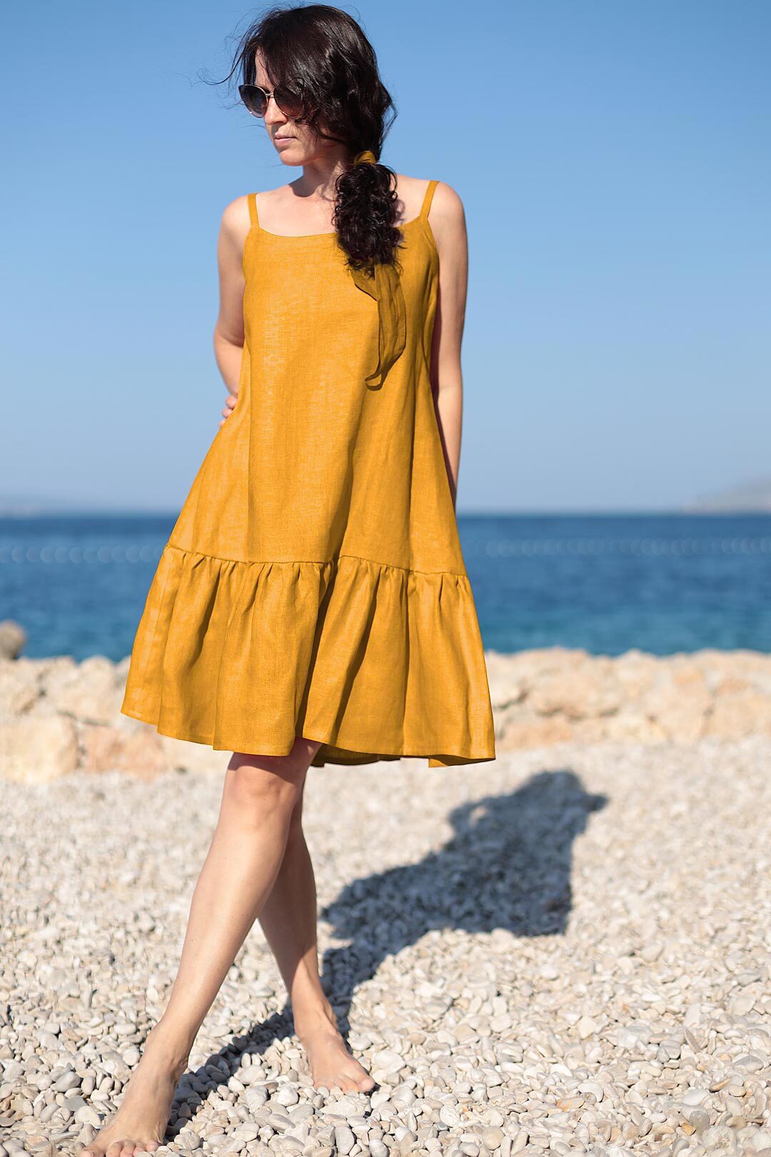 Summer linen dress double-sided 2in1