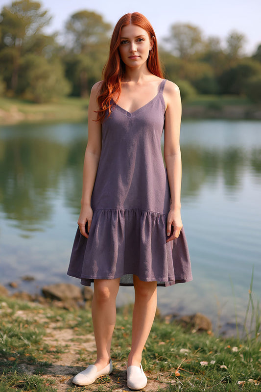 Summer linen dress double-sided 2in1