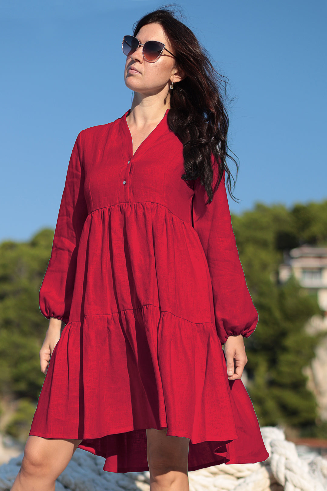 Loose linen dress Lotika