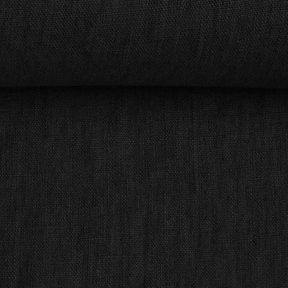 Linen fabric black 200 g/m²
