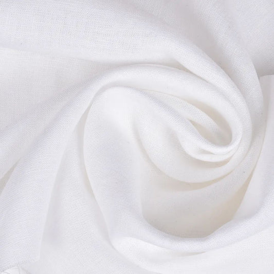 Linen fabric white 200 g/m²