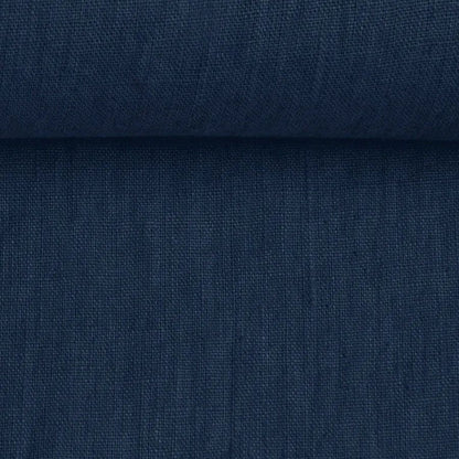 Linen fabric dark blue 200 g/m²