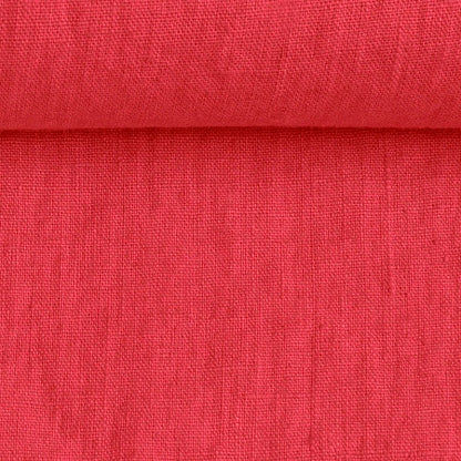 Linen fabric raspberry 200 g/m²