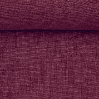 Linen fabric burgundy 200 g/m²