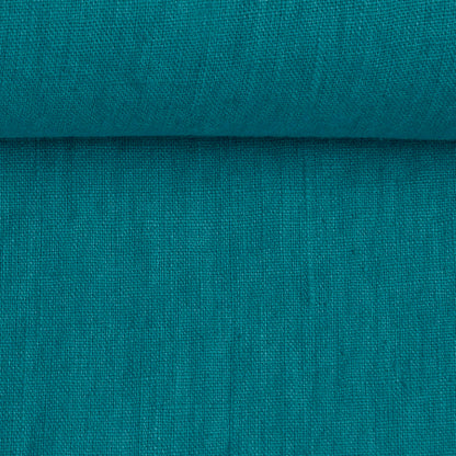 Linen fabric petrol 200 g/m²