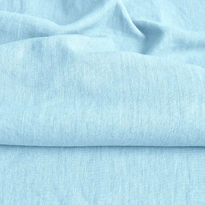 Linen fabric light blue 200 g/m²