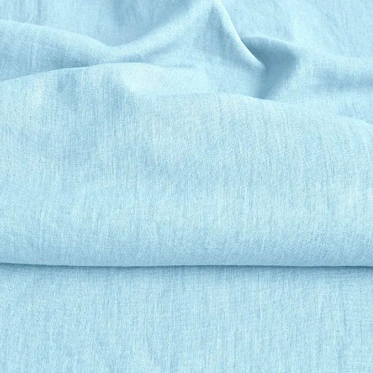 Linen fabric light blue 200 g/m²