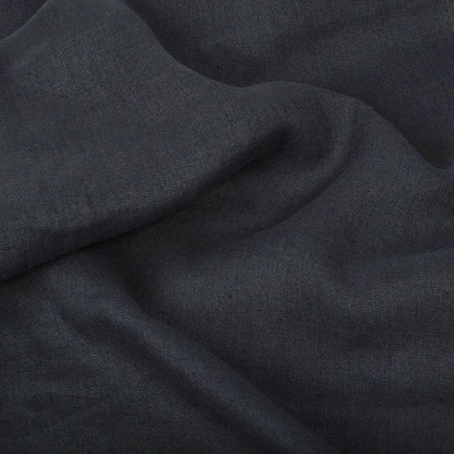 Linen fabric dark gray 200 g/m²