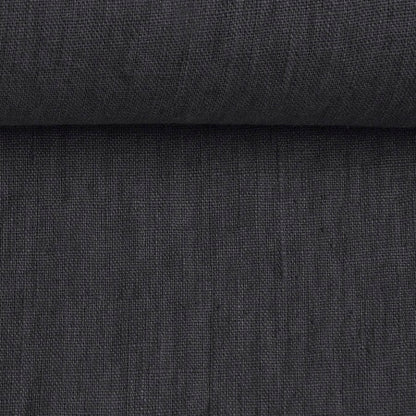 Linen fabric dark gray 200 g/m²