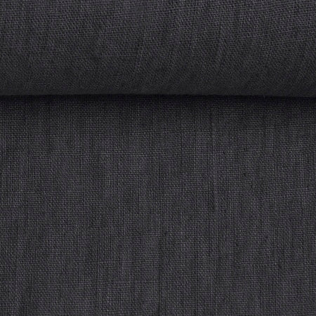 Linen fabric dark gray 200 g/m²