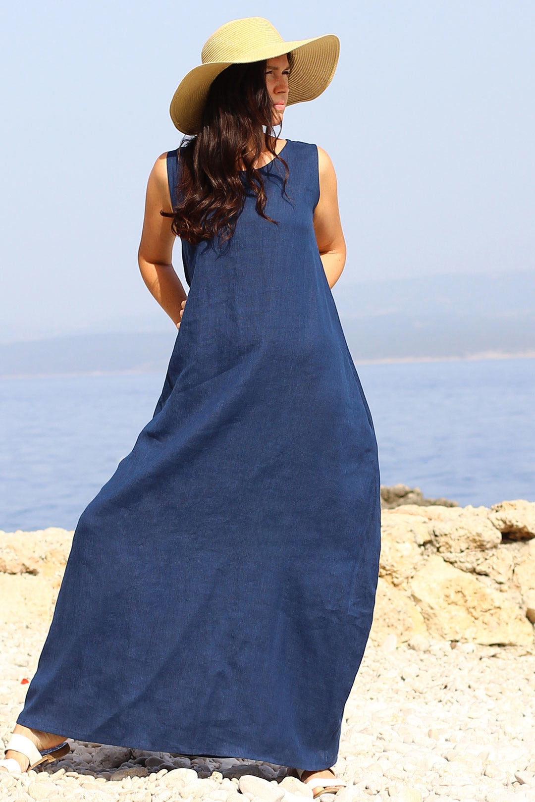 Czech linen balloon maxi dress | Lotika Czech linen balloon maxi dress | Lotika