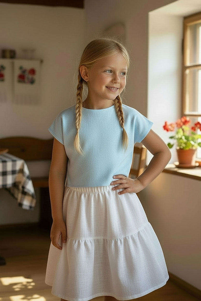 Girls' linen skirt Lotika - Czech sustainable fashion