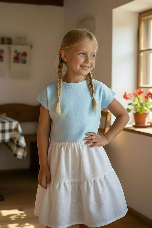, white linen skirts 
