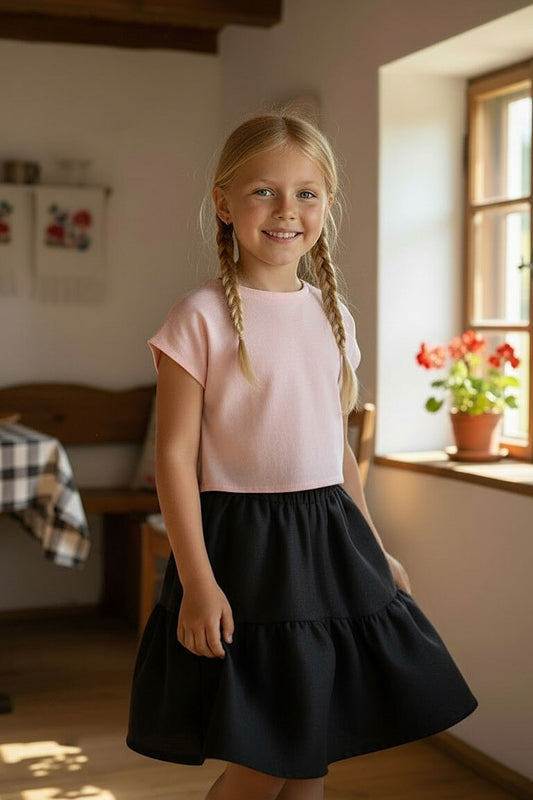 , black linen skirts 
