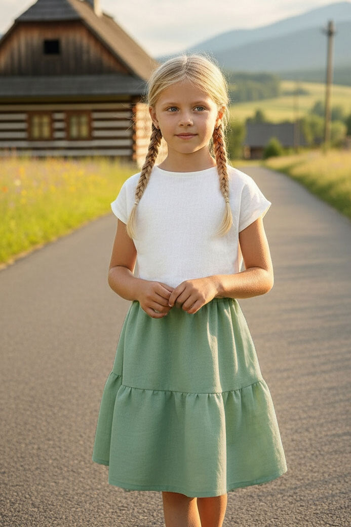 Girls' linen skirt Lotika - Czech sustainable fashion