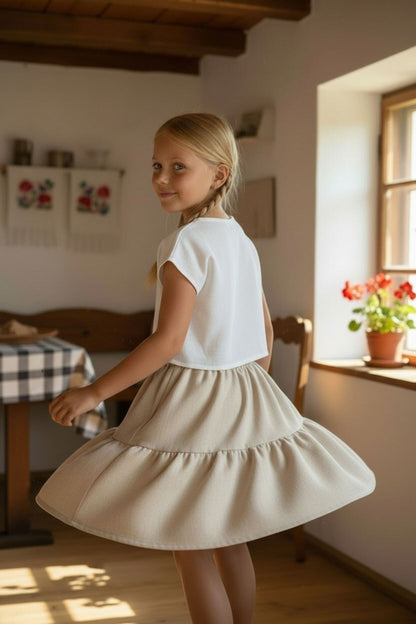 Girls' linen skirt Lotika - Czech sustainable fashion