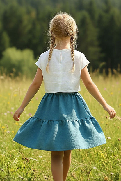 Girls' linen skirt Lotika - Czech sustainable fashion