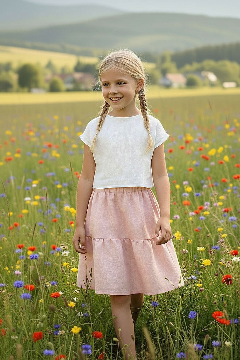 Girls' linen skirt Lotika - Czech sustainable fashion