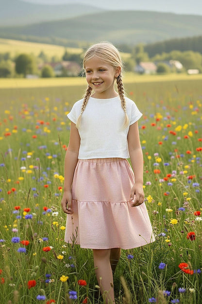Girls' linen skirt Lotika - Czech sustainable fashion