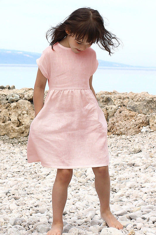 , pink linen dresses 
