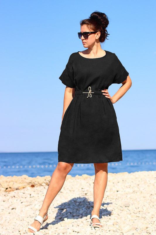 , black linen dresses 