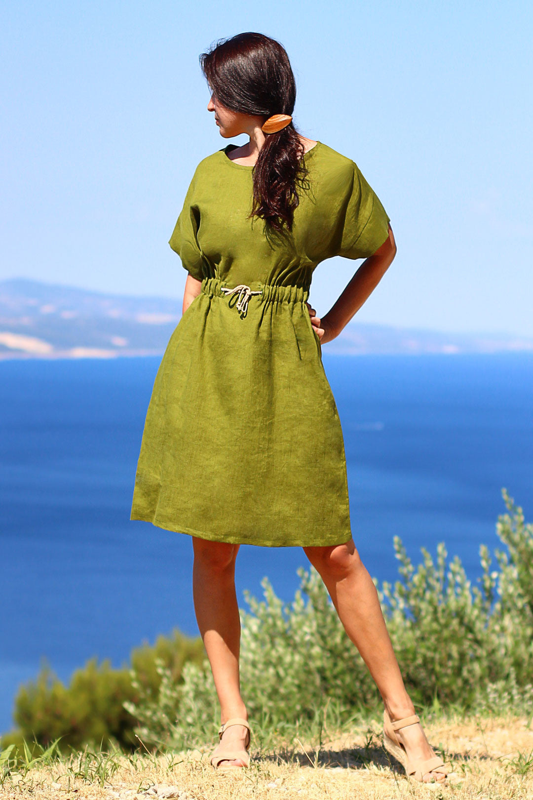 Summer linen dress retro 80th Summer linen dress retro 80th