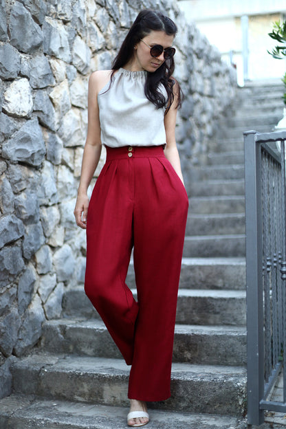Linen Czech formal trousers