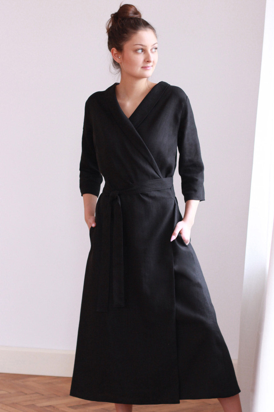 Linen wrap maxi dress Lotika Linen wrap maxi dress Lotika