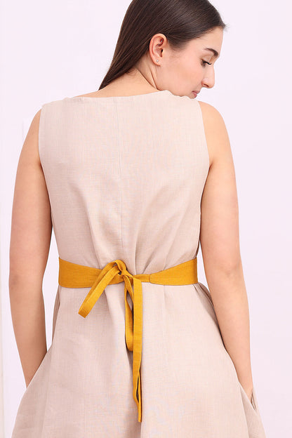 Linen belt Lotika medium width