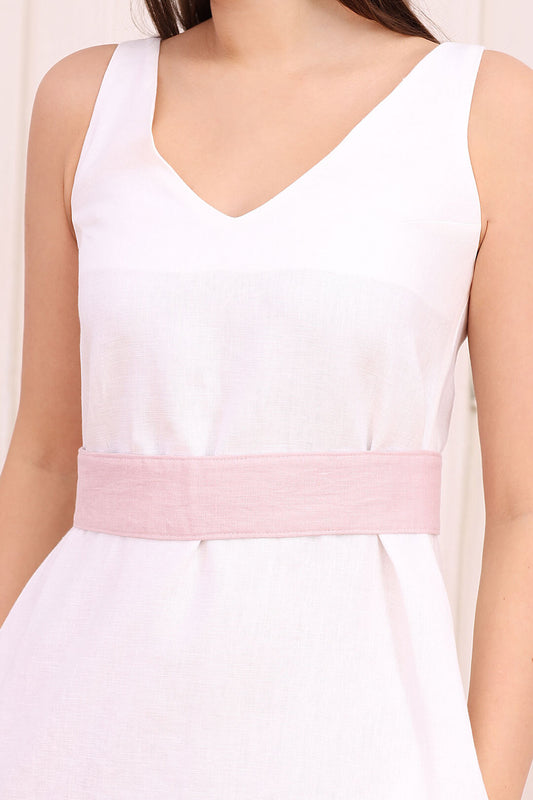 , pink linen dresses 