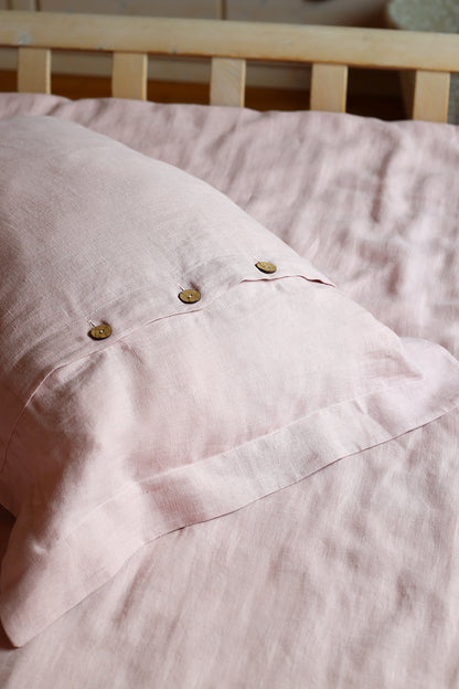 Linen pillowcase 50x70 cm smooth canary