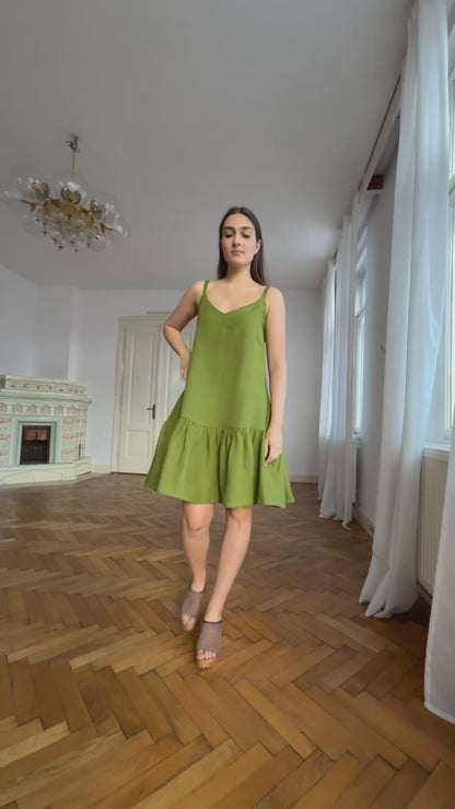 Summer linen dress double-sided 2in1