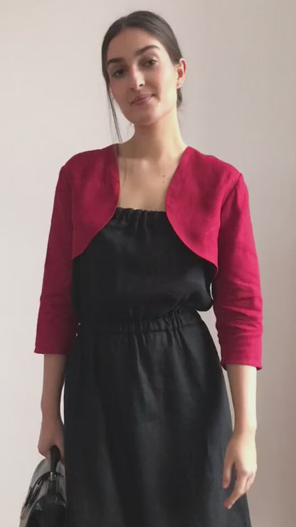 Short linen bolero