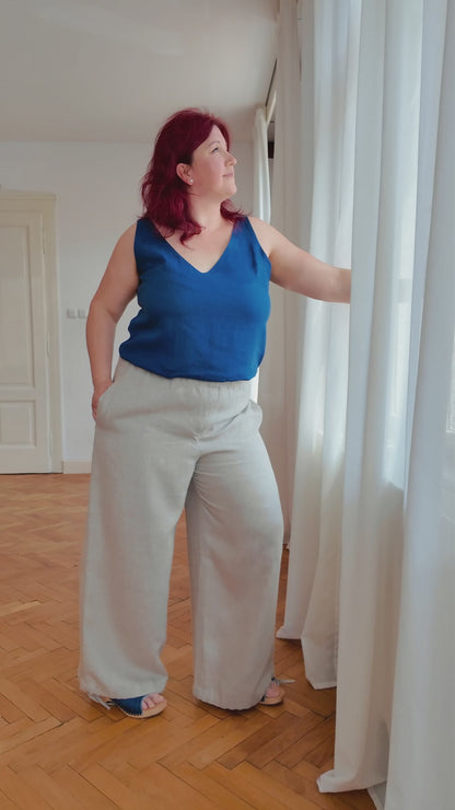 Universal linen trousers 2-in-1 - made in Czechia