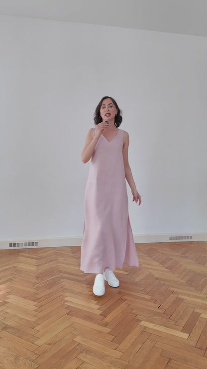 Linen belt Lotika medium width