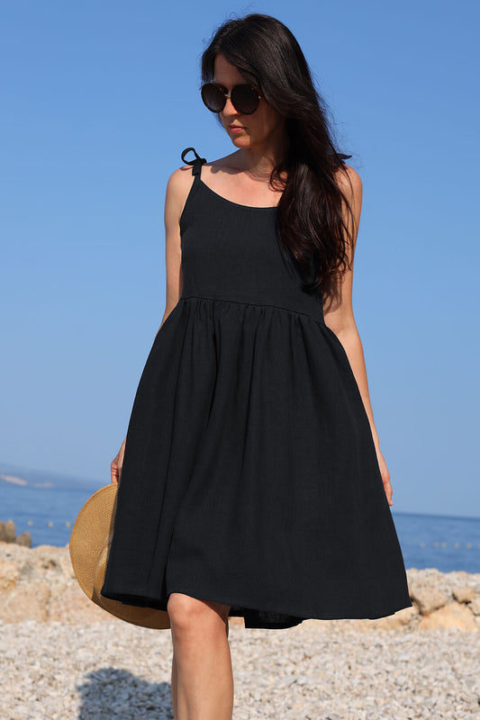 , black linen dresses 