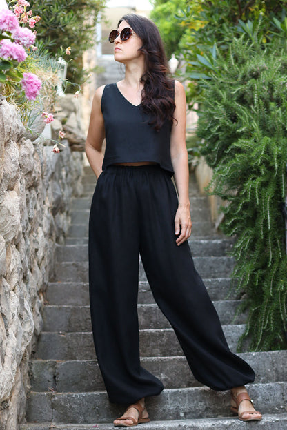 Universal linen trousers 2-in-1 - made in Czechia