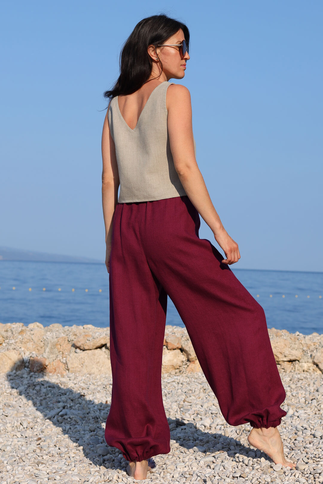 Universal linen trousers 2-in-1 - made in Czechia