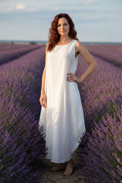 Linen balloon dress Lotika