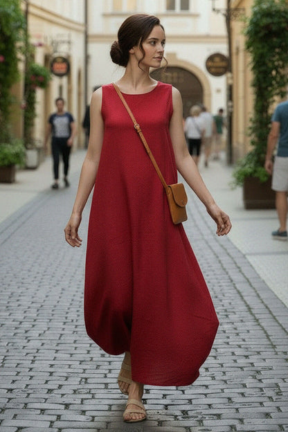 Linen balloon dress Lotika