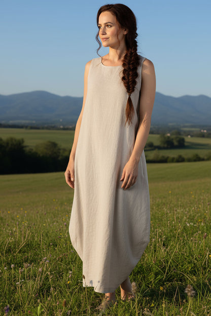 Linen balloon dress Lotika